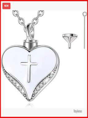 Sterling Silver Urn Necklace for Ashes, 20 Inch Chain, Cremation Pendant